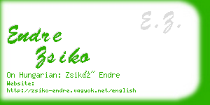 endre zsiko business card